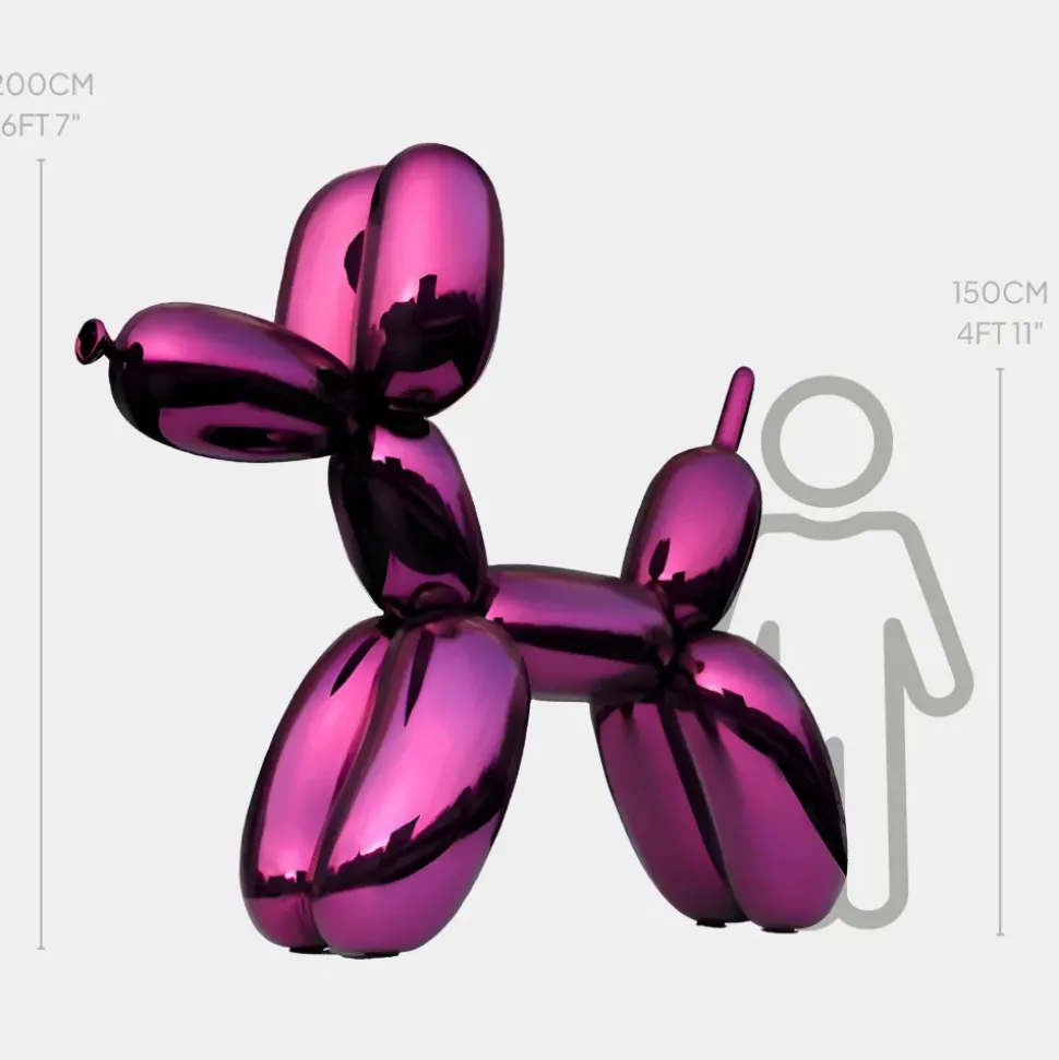 Balloon Dog 200cm Purple Fibreglass Indoor Sculpture