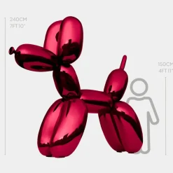 Balloon Dog 240cm Red Fibreglass Indoor Sculpture