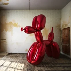Balloon Dog 200cm Red Metal Garden Sculpture