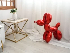 Balloon Dog 62cm Red Resin Indoor Sculpture