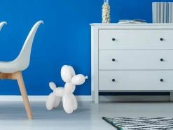 Balloon Dog 46cm White Resin Indoor Sculpture