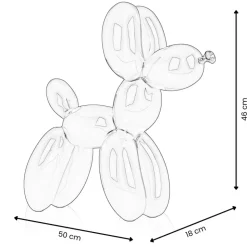 Balloon Dog 46cm White Resin Indoor Sculpture