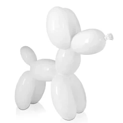 Balloon Dog 27cm White Resin Indoor Sculpture