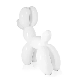 Balloon Dog 27cm White Resin Indoor Sculpture