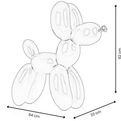 Balloon Dog 62cm Yellow Resin Indoor Sculpture
