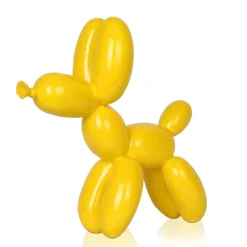 Balloon Dog 27cm Yellow Resin Indoor Sculpture