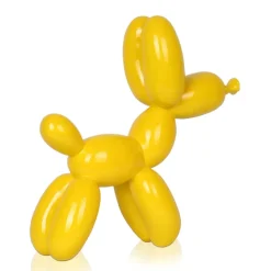 Balloon Dog 27cm Yellow Resin Indoor Sculpture