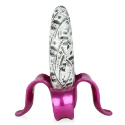 Banana Burst 35cm Fuchsia Resin Indoor Sculpture