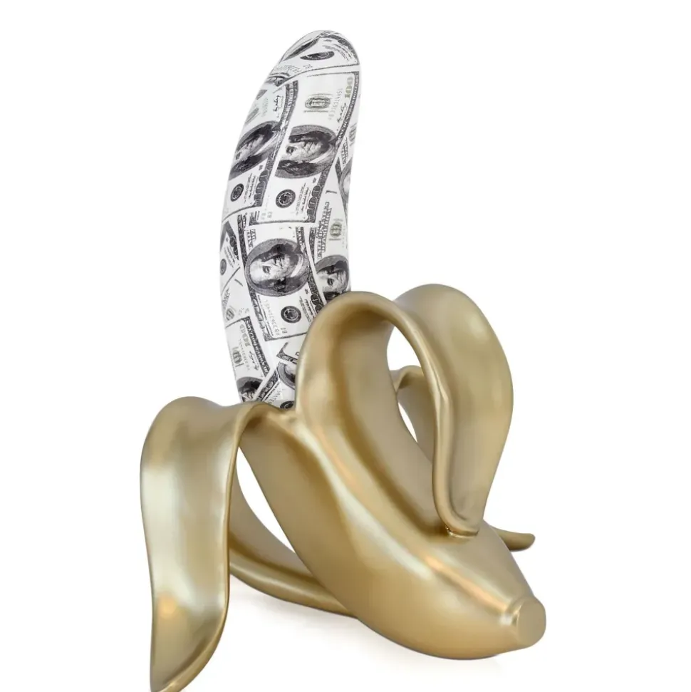 Banana Burst 35cm Gold Resin Indoor Sculpture