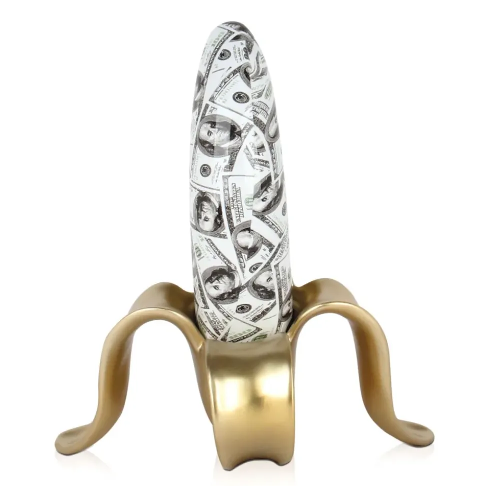 Banana Burst 35cm Gold Resin Indoor Sculpture