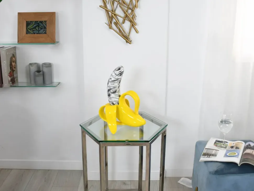 Banana Burst 35cm Yellow Resin Indoor Sculpture