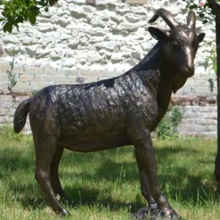 Billy Goat Bronze Metal Garden Statue