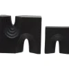 Block Symphony 18cm Black Resin Indoor Sculptures