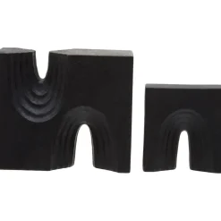 Block Symphony 18cm Black Resin Indoor Sculptures