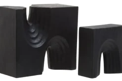Block Symphony 18cm Black Resin Indoor Sculptures