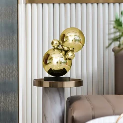 Bubble Bobble 55cm Gold Metal Indoor Sculpture