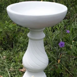Buttermere Marble Resin Modern Garden Bird Bath