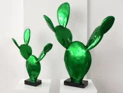 Cactus Bloom 61cm Green Resin Indoor Sculpture