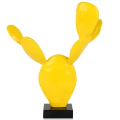 Cactus Bloom 61cm Yellow Resin Indoor Sculpture