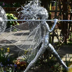 Celeste Fairy 90cm Metal Wire Garden Sculpture