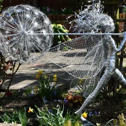 Celeste Fairy 90cm Metal Wire Garden Sculpture