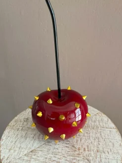 Cherry Pop 44cm Red Stud Resin Indoor Sculpture