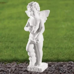 Cherub 44cm Marble Resin Garden Statue