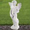 Cherub 60cm Marble Resin Garden Statue