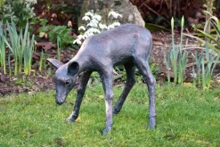 Classic Fawn 41cm Bronze Metal Garden Statue