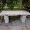 Classic Natural Granite Pink Stone Garden Bench