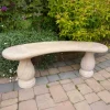 Classic Polished Rainbow Sandstone Garden Bench