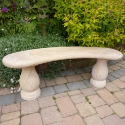 Classic Polished Rainbow Sandstone Garden Bench
