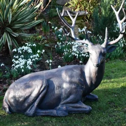 Classic Stag 84cm Bronze Metal Garden Statue