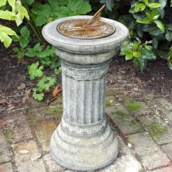 Classical Aged Brass Stone Garden Sundial
