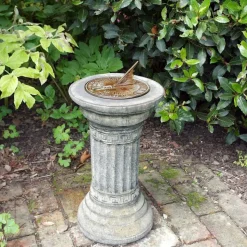 Classical Aged Brass Stone Garden Sundial