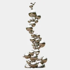 Cosmic Bubbles 226cm Silver Metal Garden Sculpture