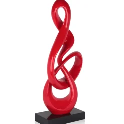 Cosmic Flow 80cm Red Resin Indoor Sculpture