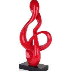 Cosmic Flow 80cm Red Resin Indoor Sculpture