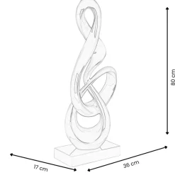 Cosmic Flow 80cm Red Resin Indoor Sculpture