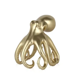 Cosmic Octopus 22cm Gold Resin Indoor Sculpture