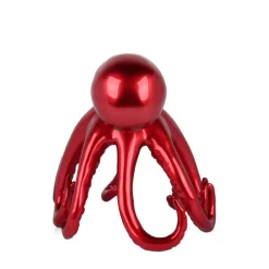 Cosmic Octopus 22cm Red Resin Indoor Sculpture