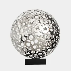 Cosmic Sphere 48cm Silver Metal Indoor Sculpture