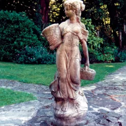 Country Girl 140cm Stone Garden Statue