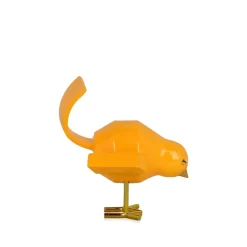 Cubic Bird 14cm Caio Yellow Resin Indoor Sculpture