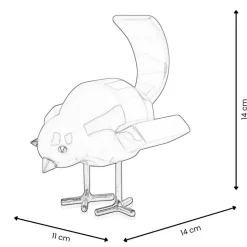 Cubic Bird 14cm Caio Yellow Resin Indoor Sculpture