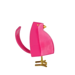Cubic Bird 14cm Magenta Resin Indoor Sculpture