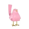 Cubic Bird 18cm Pink Resin Indoor Sculpture