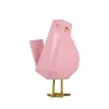Cubic Bird 18cm Rosa Pink Resin Indoor Sculpture