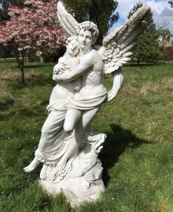Cupid & Psyche 197cm Marble Garden Statue