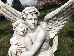 Cupid & Psyche 197cm Marble Garden Statue